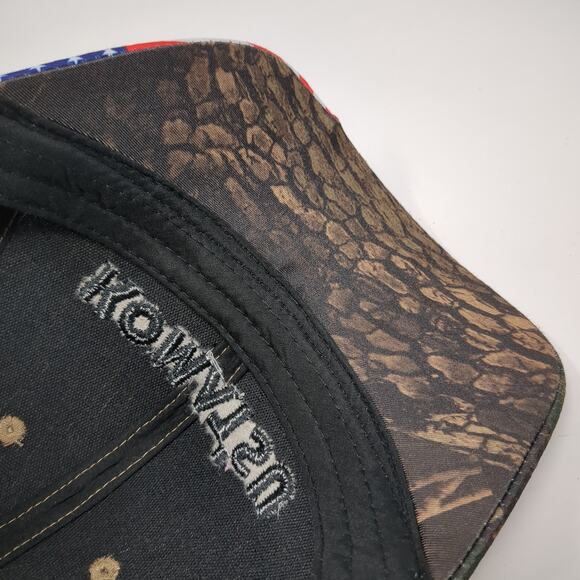 Komatsu U.S. Flag Strapback Baseball Cap Multicolor One Size Adjustable Camo - Picture 8 of 9